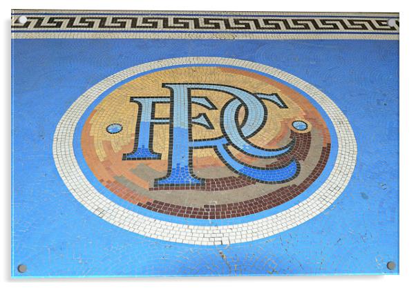 Rangers FC crest mosaic Acrylic by Allan Durward Photography