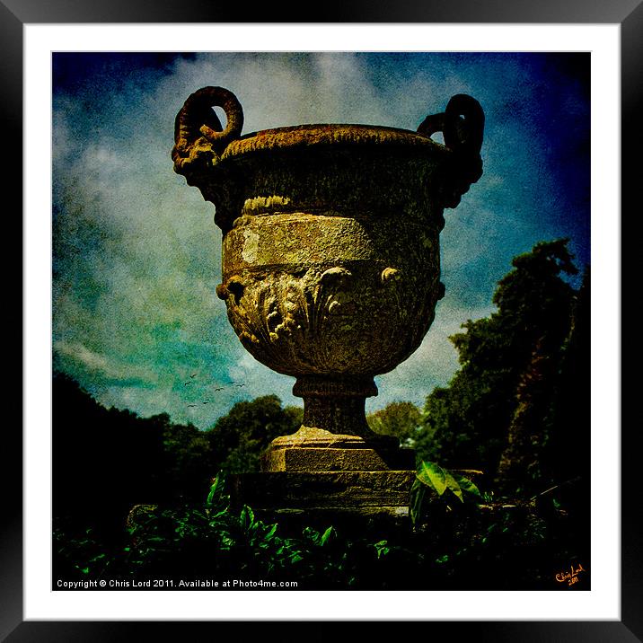Classic Monumental Urn Framed Mounted Print by Chris Lord