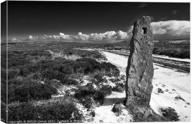 The Yorkshire moors way marker 760 Canvas Print by PHILIP CHALK