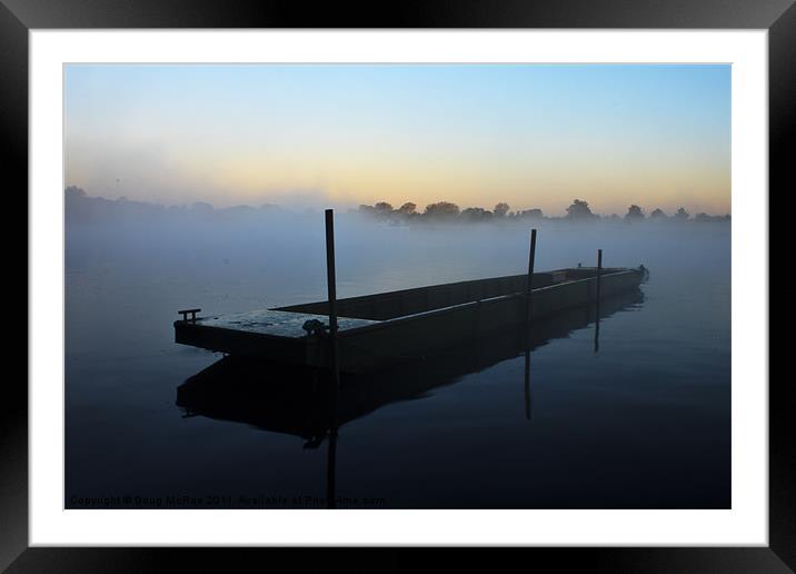 Barge on thames Framed Mounted Print by Doug McRae