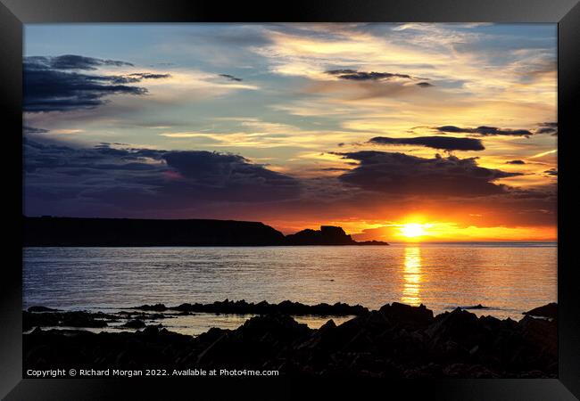 Cullen Bay Sunset Framed Print by Richard Morgan