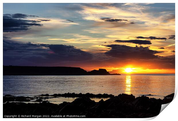 Cullen Bay Sunset Print by Richard Morgan