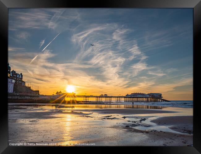 A Majestic Sunset at Cromer Pier Framed Print by Terry Newman