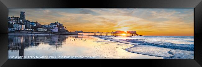 A Serene Sunset at Cromer Pier Framed Print by Terry Newman