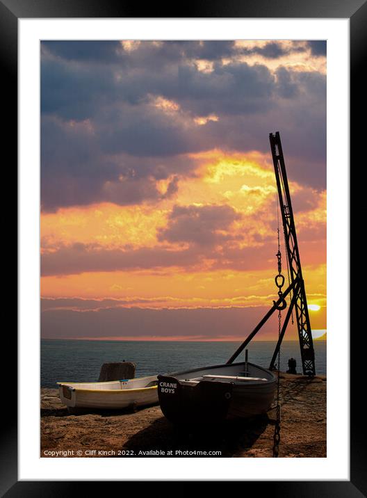 Crane Boys Dorset Framed Mounted Print by Cliff Kinch