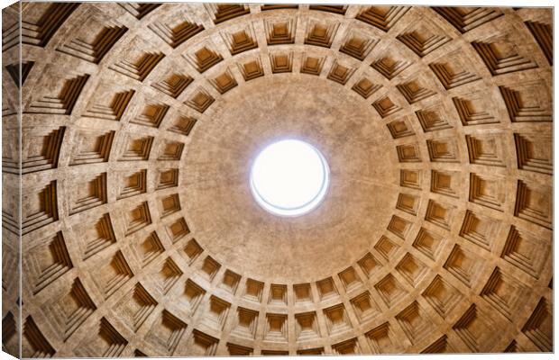 Monumental Dome Of The Pantheon Canvas Print by Artur Bogacki