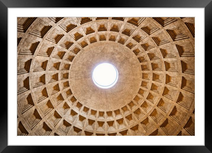 Monumental Dome Of The Pantheon Framed Mounted Print by Artur Bogacki