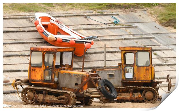 Old diggers on the beach  Print by Adrian Hullah
