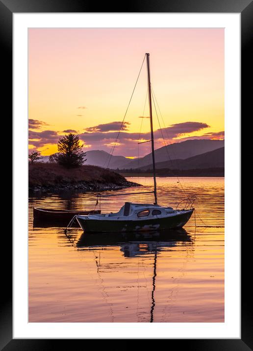 loch leven Framed Mounted Print by chris smith