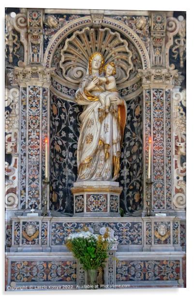Our Lady of Trapani by Antonello Gagini - Palermo Acrylic by Laszlo Konya