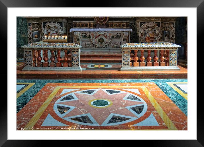 Marble Floor - Palermo Framed Mounted Print by Laszlo Konya