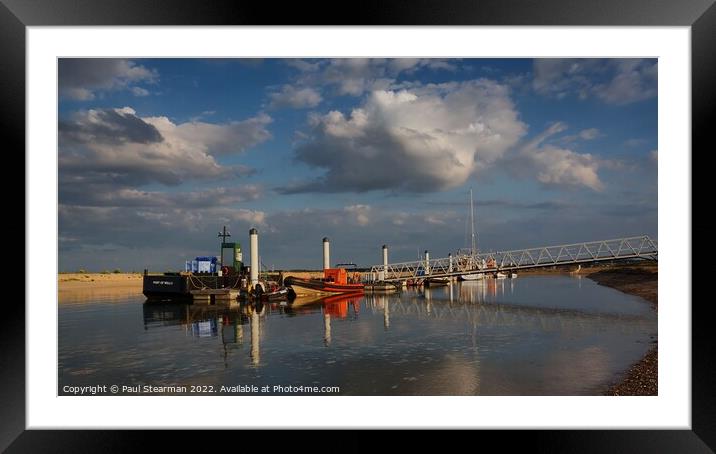 Wells Next the Sea Norfolk UK Outer Harbour Reflections Framed Mounted Print by Paul Stearman