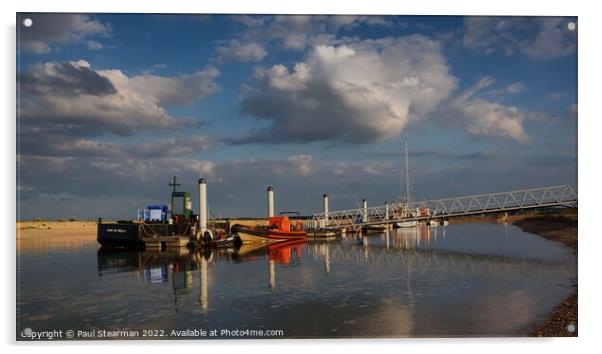 Wells Next the Sea Norfolk UK Outer Harbour Reflections Acrylic by Paul Stearman