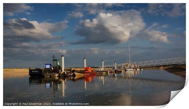 Wells Next the Sea Norfolk UK Outer Harbour Reflections Print by Paul Stearman