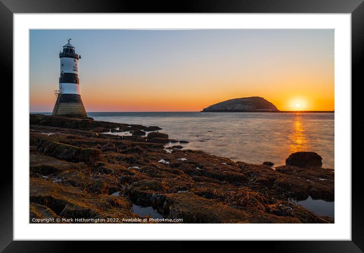 Sunrise at Penmon Point, Anglesey, Wales Framed Mounted Print by Mark Hetherington