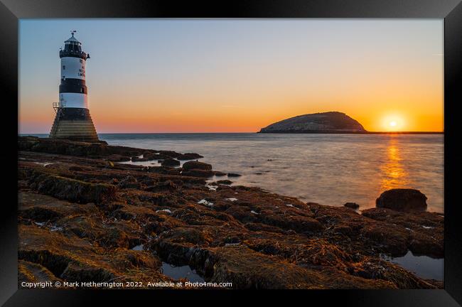 Sunrise at Penmon Point, Anglesey, Wales Framed Print by Mark Hetherington