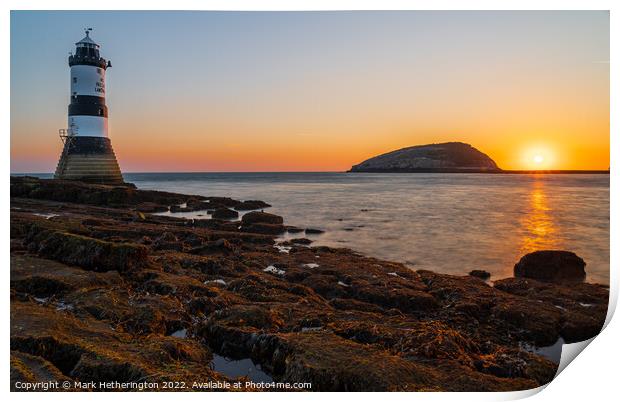 Sunrise at Penmon Point, Anglesey, Wales Print by Mark Hetherington