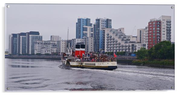 Paddle steamer Waverley on the Clyde, Glasgow Acrylic by Allan Durward Photography