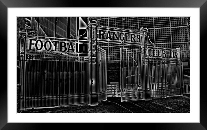  Rangers Football Club gates (abstract) Framed Mounted Print by Allan Durward Photography