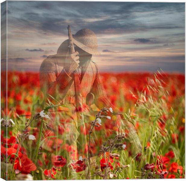 Poppy Day Lest We Forget Remembrance Canvas Print by kathy white