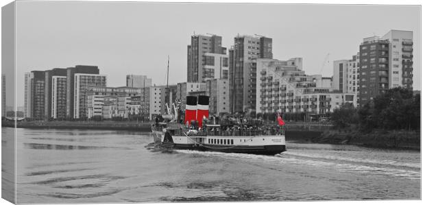 PS Waverley sailing down the Clyde Canvas Print by Allan Durward Photography