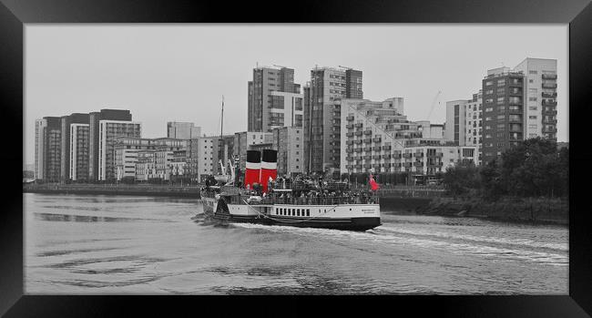 PS Waverley sailing down the Clyde Framed Print by Allan Durward Photography