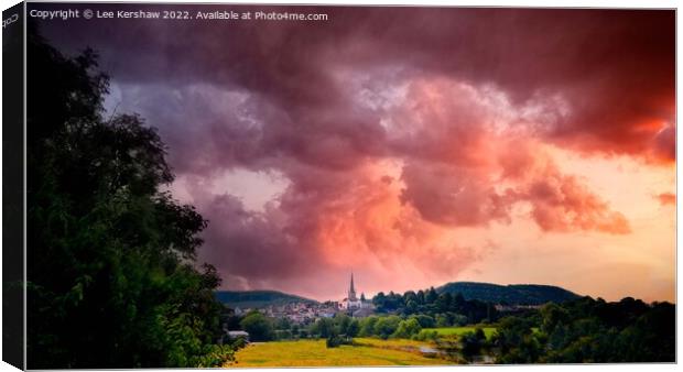 "Radiant Ross-on-Wye: A Captivating Sunset" Canvas Print by Lee Kershaw