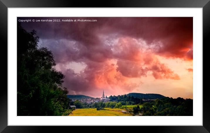 "Radiant Ross-on-Wye: A Captivating Sunset" Framed Mounted Print by Lee Kershaw