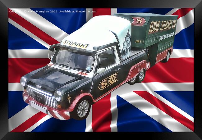 Mini Converted Eddie Stobart Livery (Digital Art) Framed Print by Kevin Maughan