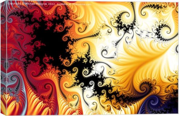 Beautiful zoom into the infinite mathematical mandelbrot set fra Canvas Print by Michael Piepgras