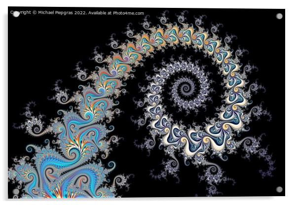 Beautiful zoom into the infinite mathematical mandelbrot set fra Acrylic by Michael Piepgras