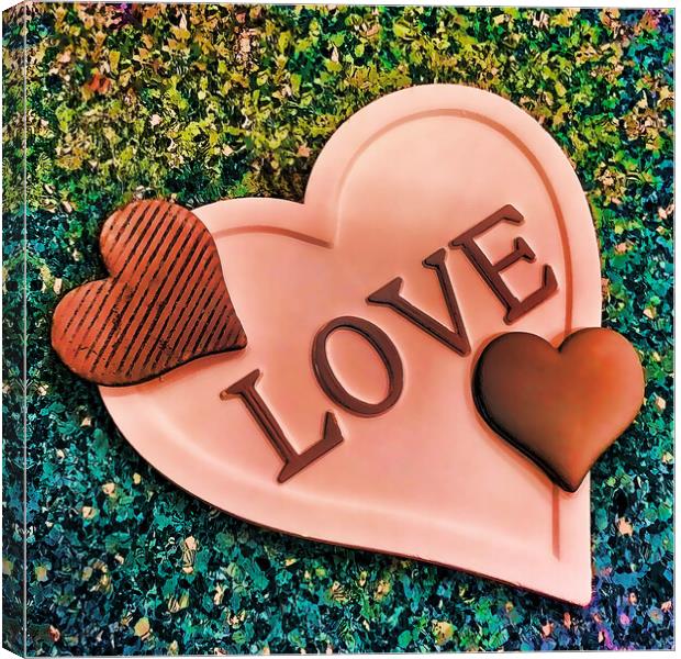 Love and Hearts Canvas Print by Valerie Paterson