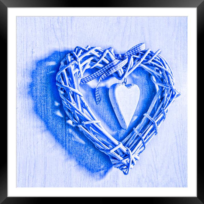 Two Hearts Framed Mounted Print by Valerie Paterson