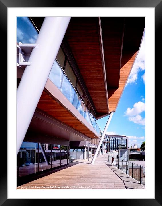 Modern Buildings In kingston upon Hull  Framed Mounted Print by P D