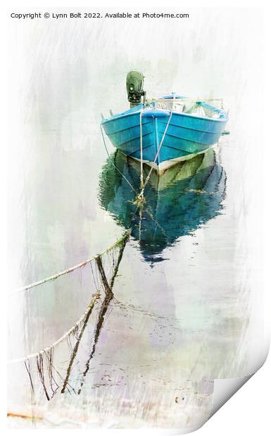 The Blue Boat Print by Lynn Bolt