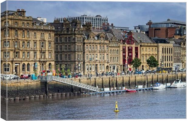Newcastle Quayside Cityscape Canvas Print by Martyn Arnold