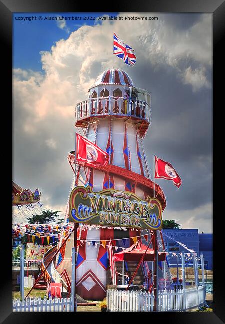 Skegness Helter Skelter Framed Print by Alison Chambers