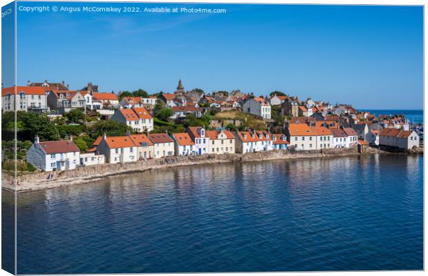 Pittenweem seafront in East Neuk of Fife Canvas Print by Angus McComiskey
