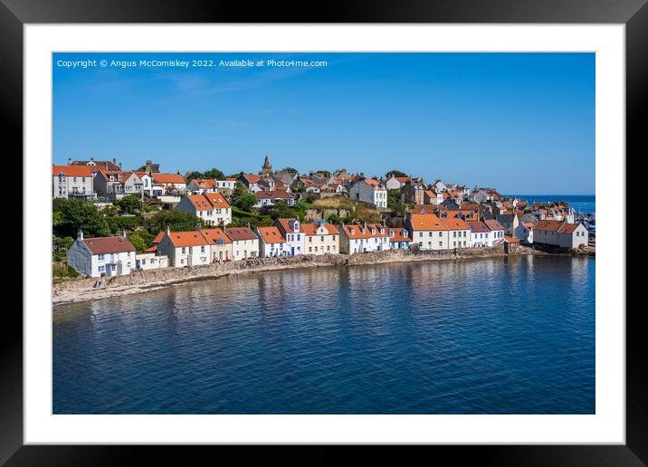 Pittenweem seafront in East Neuk of Fife Framed Mounted Print by Angus McComiskey