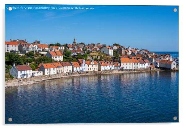 Pittenweem seafront in East Neuk of Fife Acrylic by Angus McComiskey