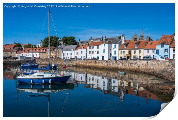 St Monans harbour reflections Print by Angus McComiskey