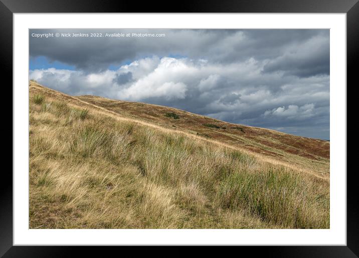 Slopes of Mynydd Tor y Foel Brecon Beacons Framed Mounted Print by Nick Jenkins