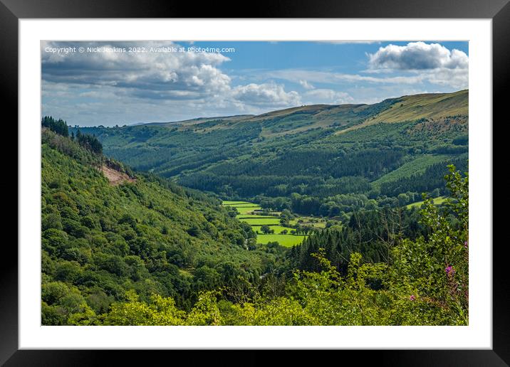 View Down the Talybont Valley  Framed Mounted Print by Nick Jenkins