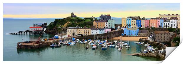 Tenby Harbour Panorama Print by Jeremy Hayden