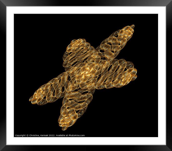 Golden Star Flower  Framed Mounted Print by Christine Kerioak