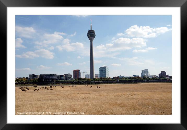 Climate change - severe drought in Düsseldorf, Germany Framed Mounted Print by Lensw0rld 