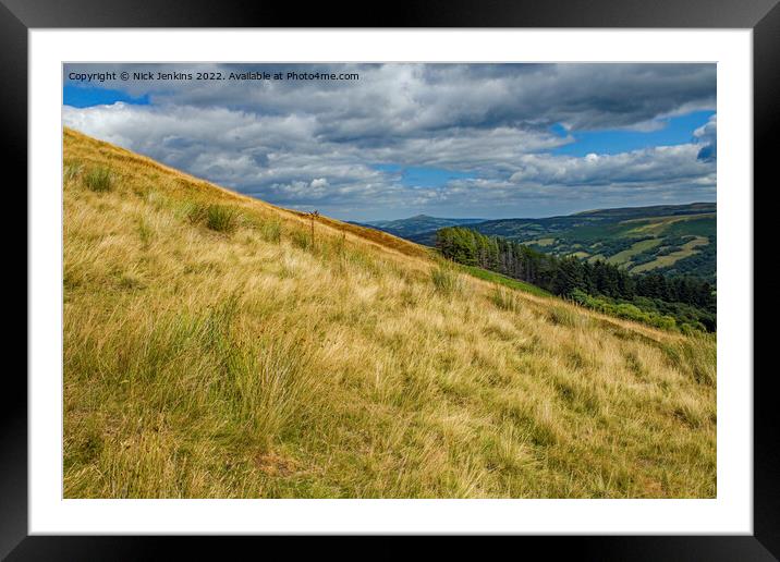 Tor y Foel Hill above Talybont Valley Framed Mounted Print by Nick Jenkins