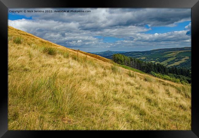 Tor y Foel Hill above Talybont Valley Framed Print by Nick Jenkins