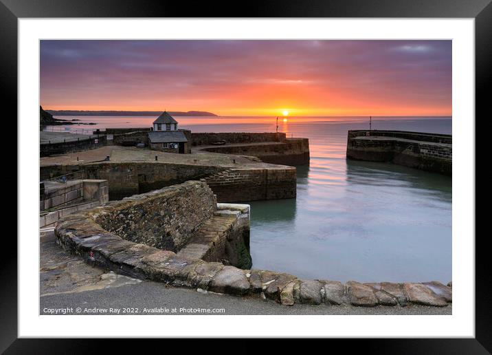 The rising sun at Charlestown  Framed Mounted Print by Andrew Ray