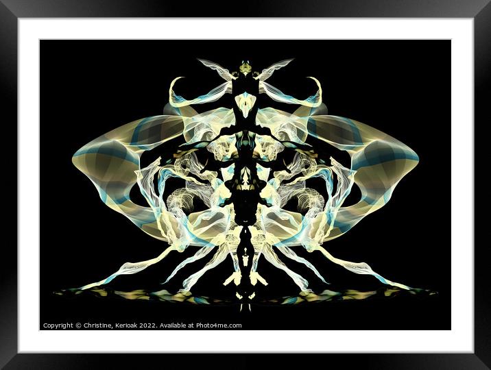 Night Dancers Framed Mounted Print by Christine Kerioak